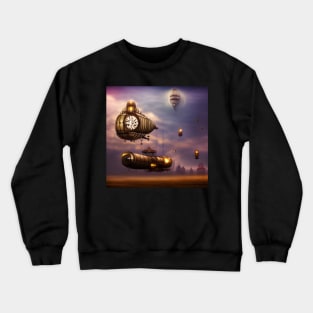 Steampunk airships Crewneck Sweatshirt